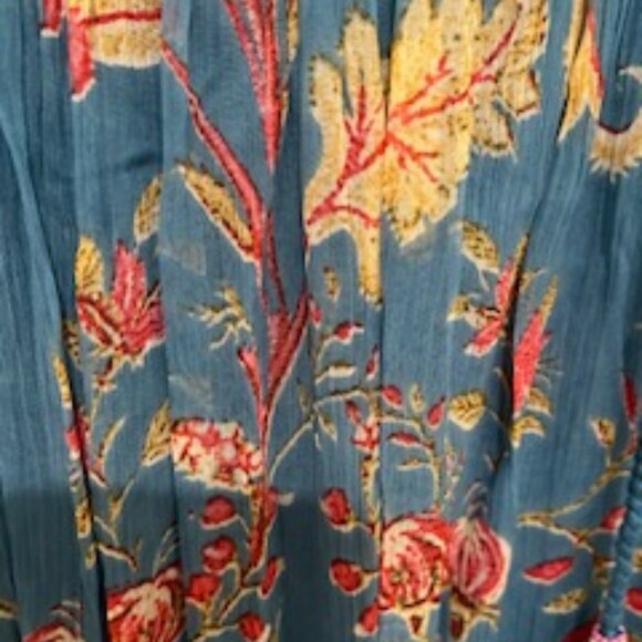 Soft Surroundings Blue Boho Maxi Dress M - Picture 5 of 7